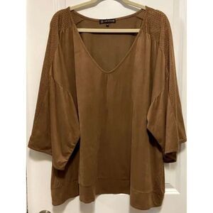 2X, Love and Legend cognac coloured blouse. Accurate colour in first photo.